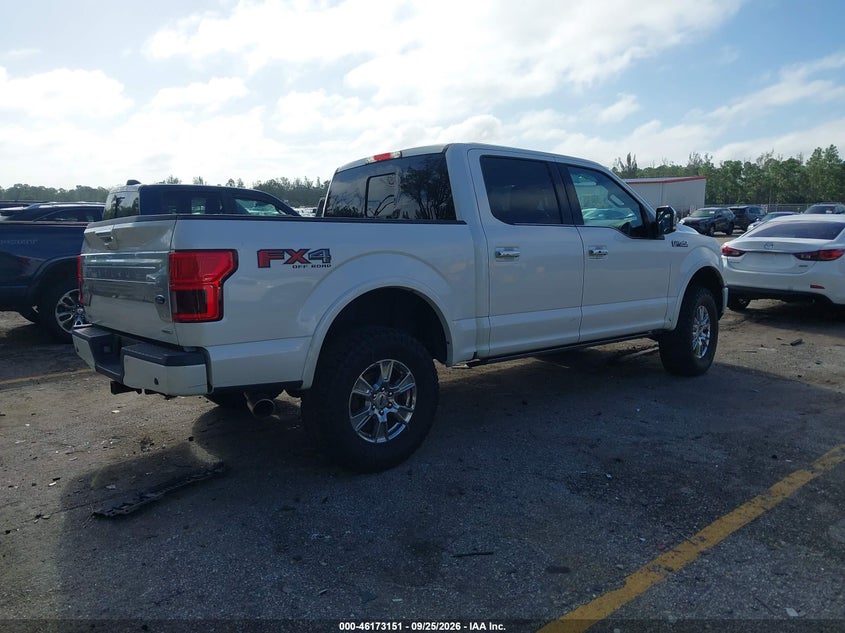 Vin: 1ftew1eg7jfc76755, lot: 46672994, ford f-150 platinum 20184