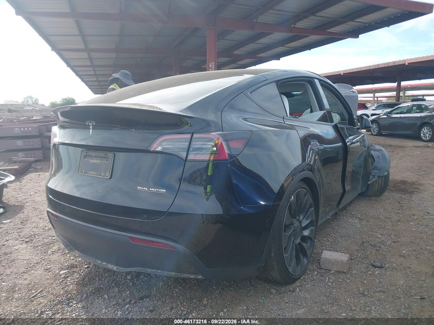 Vin: 7saygdef1sa348431, lot: 46673059, tesla model y performance dual motor all-wheel drive 20254