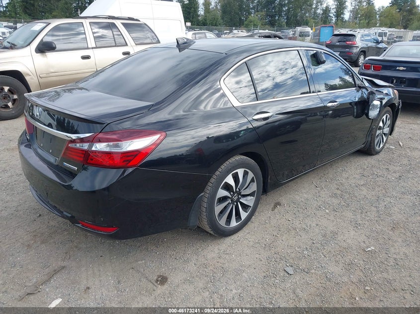 Vin: jhmcr6f58hc011152, lot: 46673084, honda accord hybrid ex-l 20174