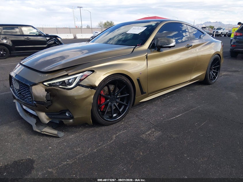 Vin: jn1fv7ekxjm530147, lot: 46673110, infiniti q60 3.0t red sport 400 20182