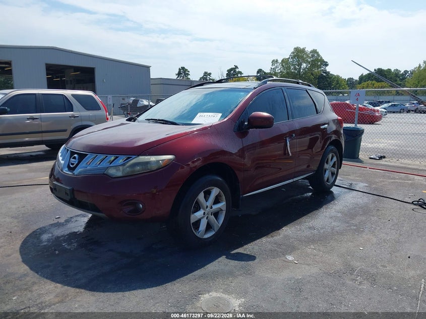 NISSAN MURANO 2009 VIN JN8AZ18U69W001823