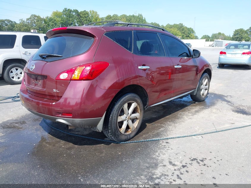 NISSAN MURANO 2009 VIN JN8AZ18U69W001823