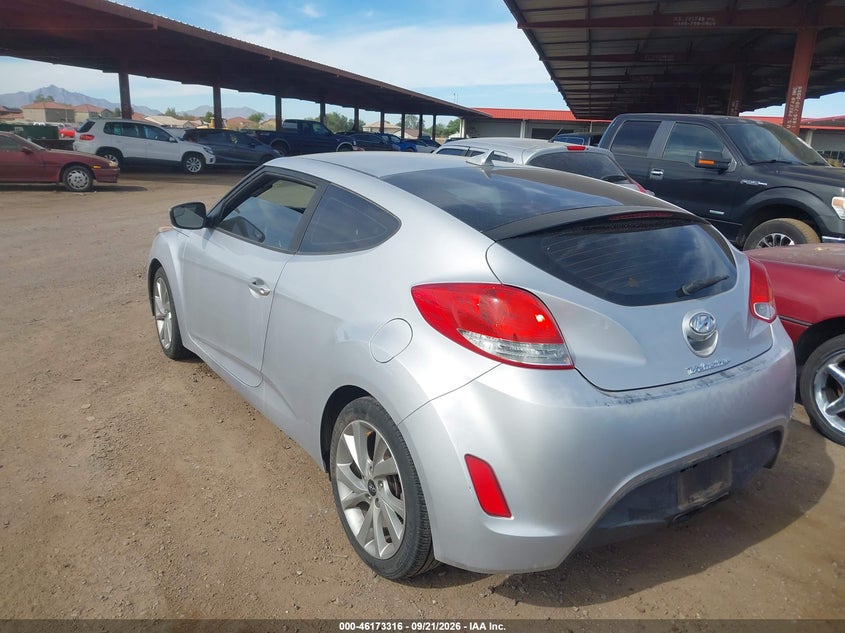 Vin: kmhtc6ad3gu286093, lot: 46673159, hyundai veloster 20163