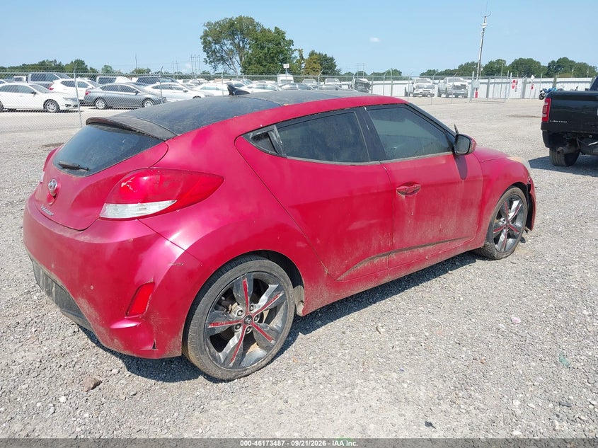 Vin: kmhtc6ad2gu279068, lot: 46673347, hyundai veloster 20164