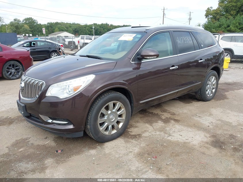 Vin: 5gakrbkd8fj125309, lot: 46673443, buick enclave leather 20152