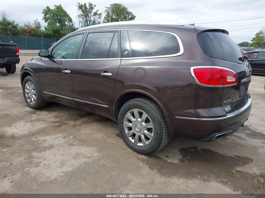Vin: 5gakrbkd8fj125309, lot: 46673443, buick enclave leather 20153