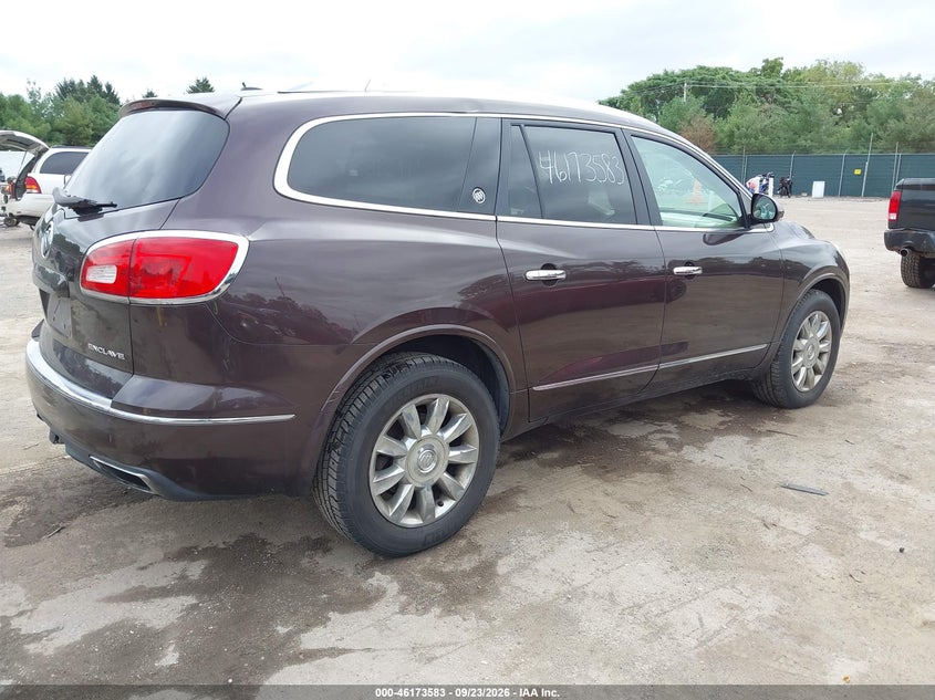 Vin: 5gakrbkd8fj125309, lot: 46673443, buick enclave leather 20154