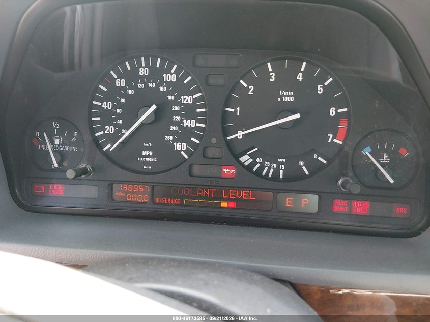 BMW 525 1995 VIN WBAHD6327SGK81616