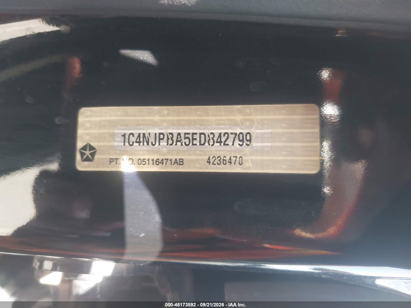 JEEP PATRIOT 2014 VIN 1C4NJPBA5ED842799