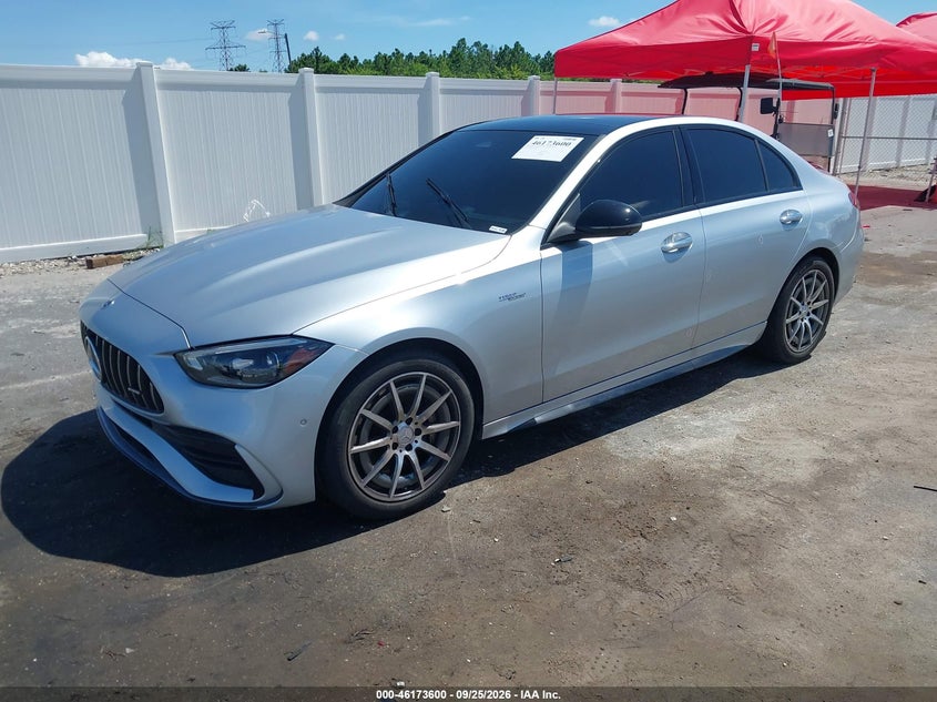 Vin: w1kaf8hb3pr103982, lot: 46673460, mercedes-benz amg c 43 4matic 20232