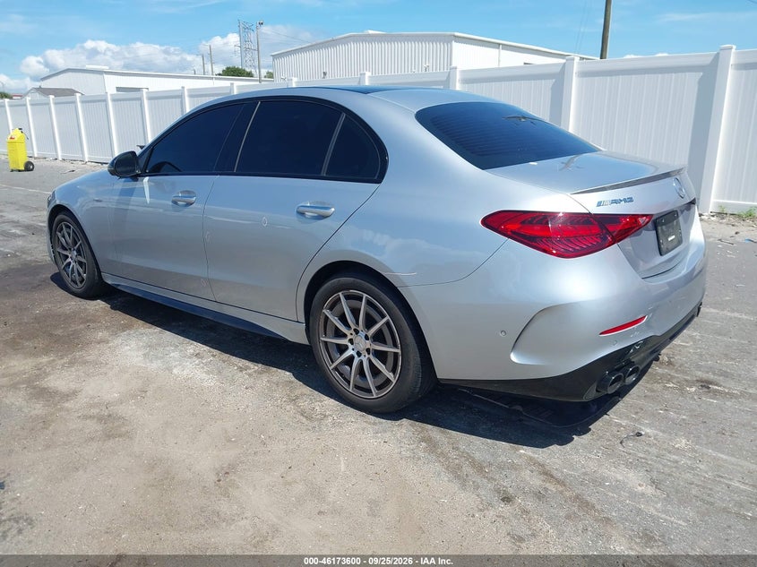 Vin: w1kaf8hb3pr103982, lot: 46673460, mercedes-benz amg c 43 4matic 20233