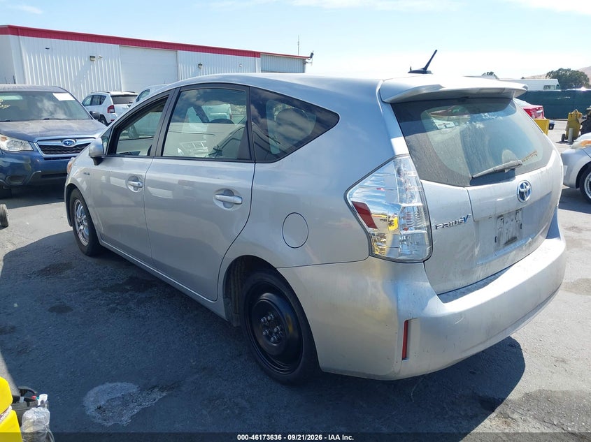 Vin: jtdzn3eu8c3025978, lot: 46673496, toyota prius v three 20123