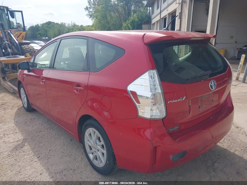 Vin: jtdzn3eu5c3157600, lot: 46673526, toyota prius v two 20123