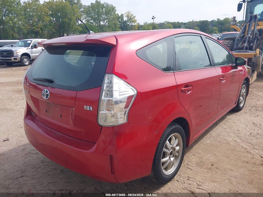 Vin: jtdzn3eu5c3157600, lot: 46673526, toyota prius v two 20124