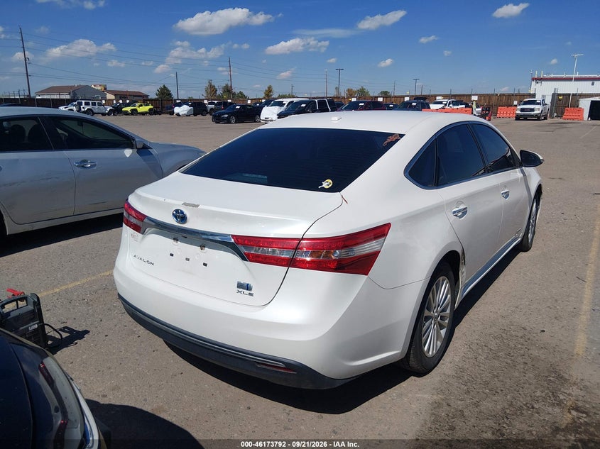 Vin: 4t1bd1eb1fu037651, lot: 46673652, toyota avalon hybrid xle touring 20154