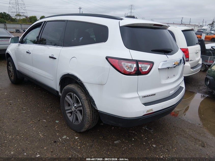 Vin: 1gnkrgkd5hj257806, lot: 46673665, chevrolet traverse lt 20173