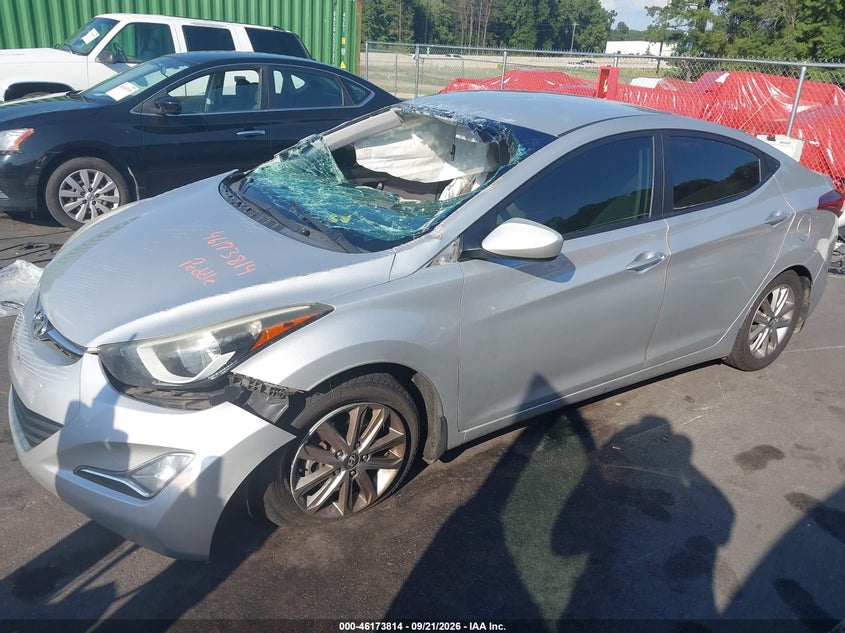 2015 Hyundai Elantra, Обычный износ, IAAI, VIN 5NPDH4AE2FH643506 — фото 2