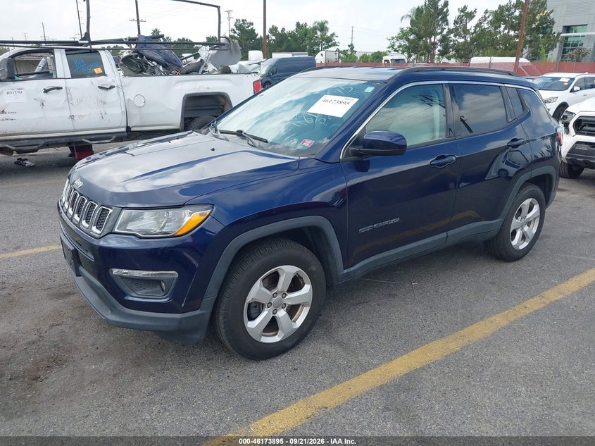 Vin: 3c4njdbb8jt185878, lot: 46673755, jeep compass latitude 4x4 20182