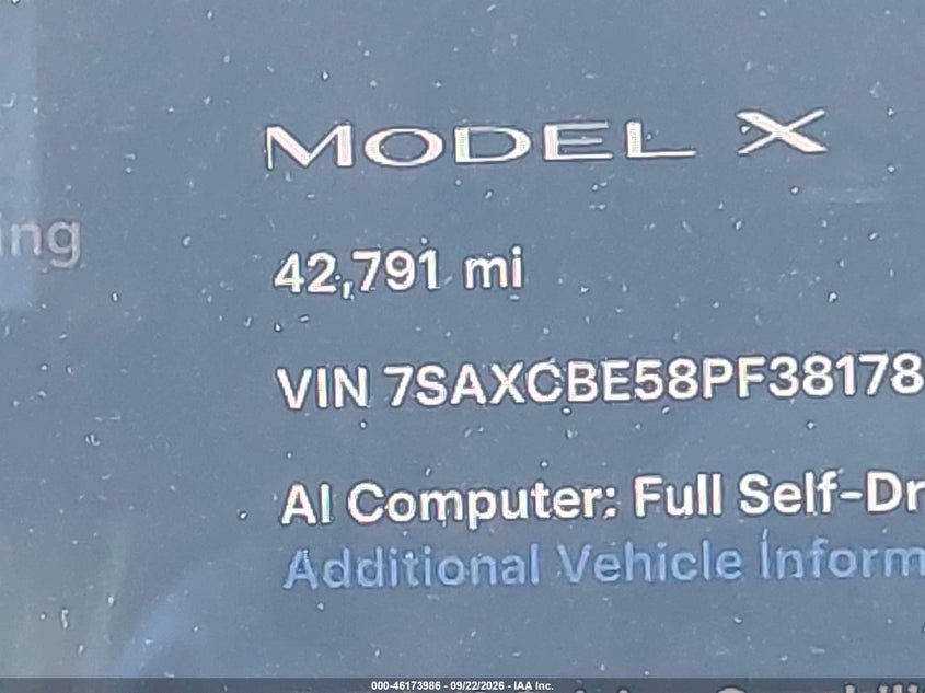 2023 TESLA MODEL X DUAL MOTOR ALL-WHEEL DRIVE/STANDARD RANGE · Фото 13
