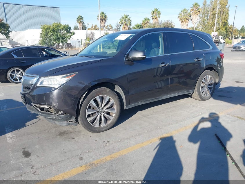 Vin: 5fryd3h44fb007865, lot: 46673880, acura mdx technology package 20152