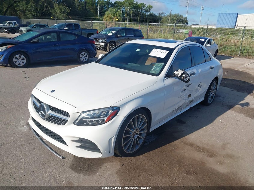 Vin: 55swf8db7lu328152, lot: 46673974, mercedes-benz c 300 20202