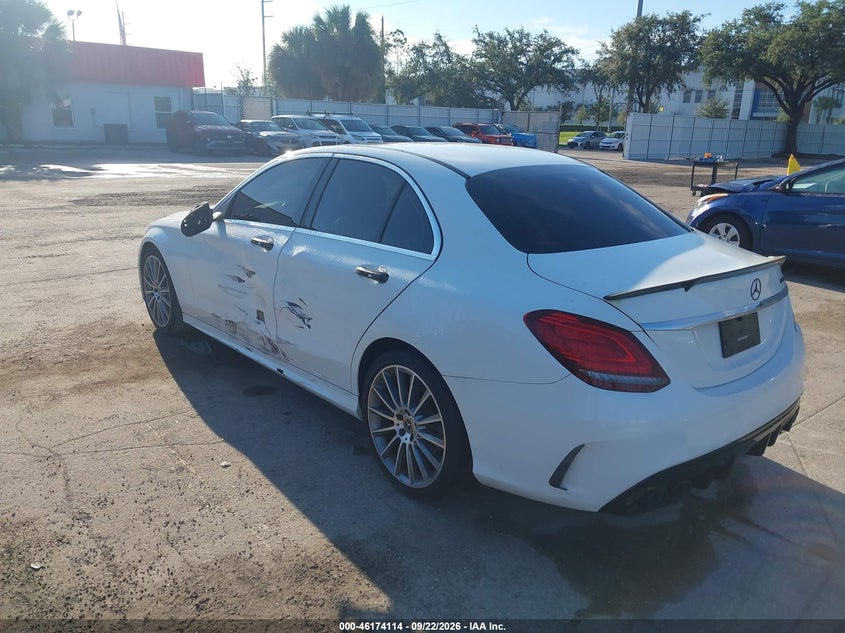 Vin: 55swf8db7lu328152, lot: 46673974, mercedes-benz c 300 20203