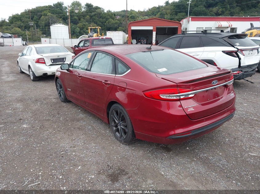 Vin: 3fa6p0lu5jr196058, lot: 46674129, ford fusion hybrid se 20183