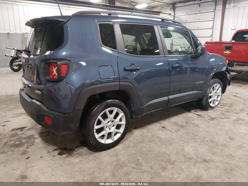 Vin: zacnjdb10npn44514, lot: 46674330, jeep renegade latitude 4x4 20224