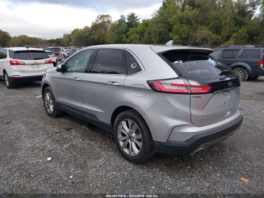 Vin: 2fmpk4k90kbb57407, lot: 46674335, ford edge titanium 20193