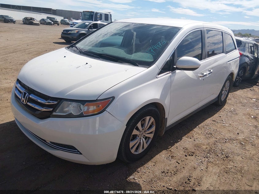 Vin: 5fnrl5h48eb055176, lot: 46674338, honda odyssey ex 20142