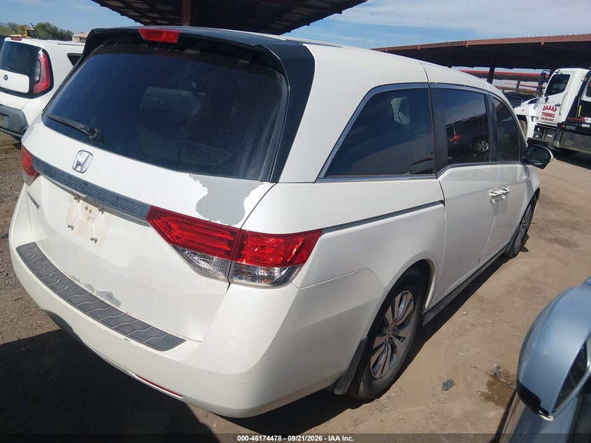 Vin: 5fnrl5h48eb055176, lot: 46674338, honda odyssey ex 20144