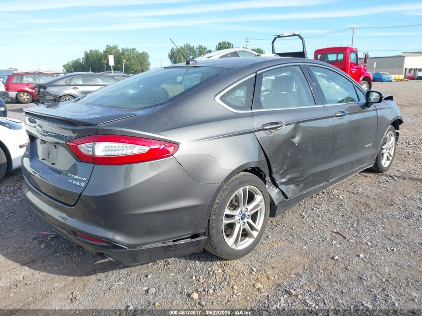 Vin: 3fa6p0ru4gr325200, lot: 46674377, ford fusion hybrid titanium 20164