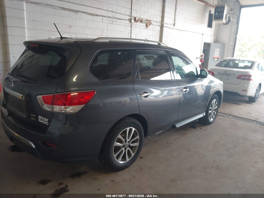 Vin: 5n1ar2mm0ec601669, lot: 46674437, nissan pathfinder sv 20144