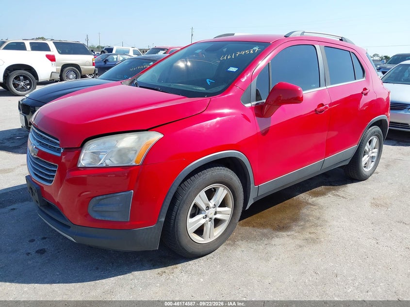 Vin: kl7cjlsb6gb602357, lot: 46674447, chevrolet trax lt 20162