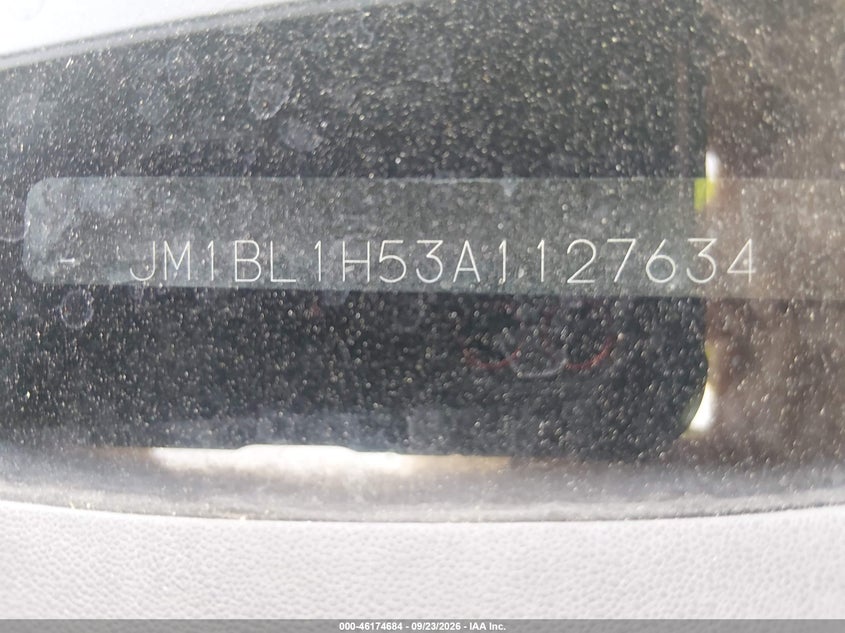 MAZDA MAZDA3 2010 VIN JM1BL1H53A1127634