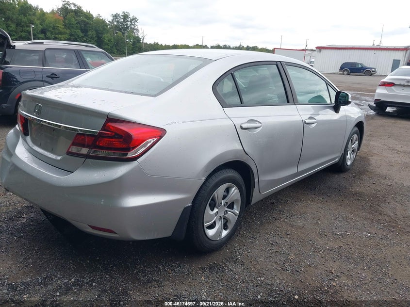Vin: 19xfb2f50de075037, lot: 46674557, honda civic lx 20134