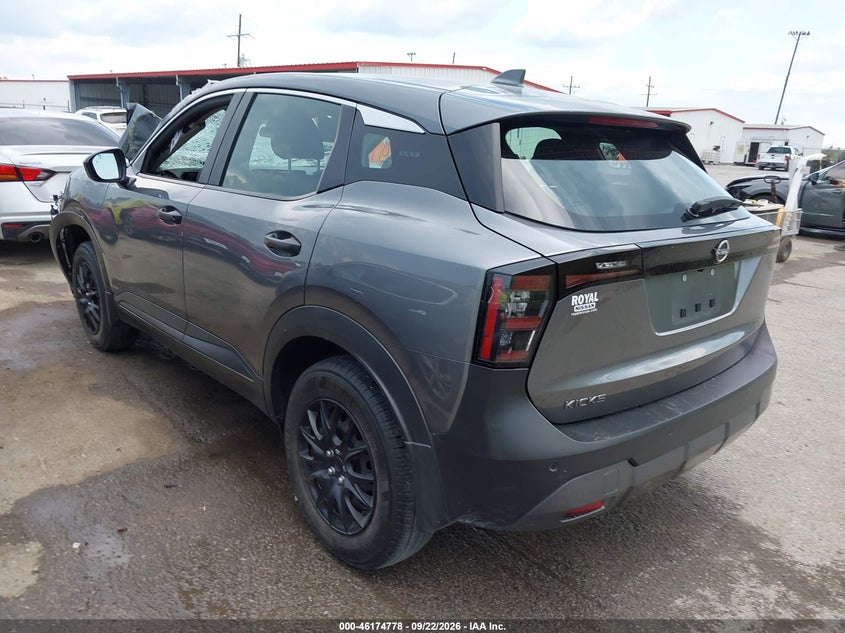 Vin: 3n8ap6ba3sl305964, lot: 46674638, nissan kicks s fwd 20253