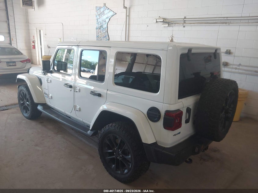 Vin: 1c4jjxp64mw808438, lot: 46674785, jeep wrangler 4xe unlimited sahara 4x4 20213