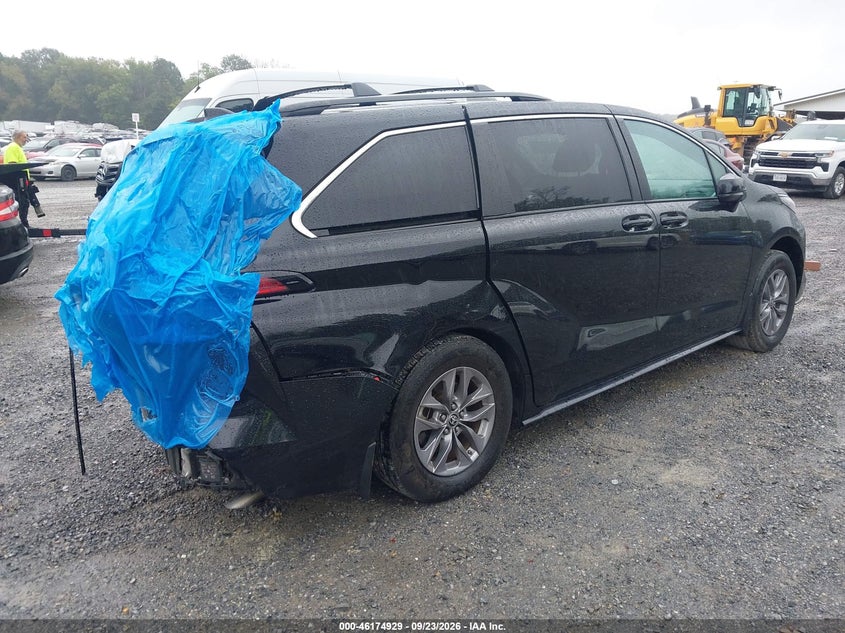 Vin: 5tdkrkec1ns130886, lot: 46674789, toyota sienna le 20224