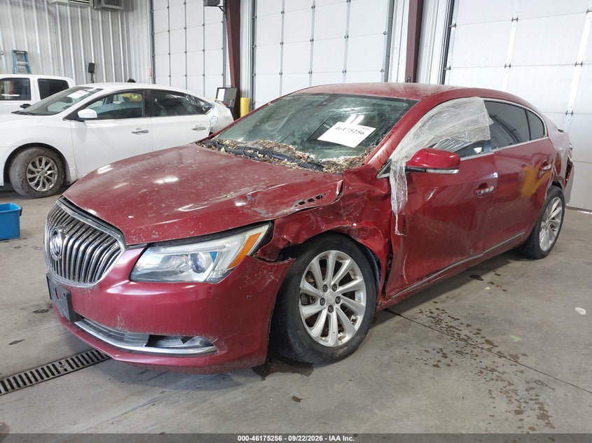 Vin: 1g4gb5g38ef110123, lot: 46675116, buick lacrosse leather group 20142