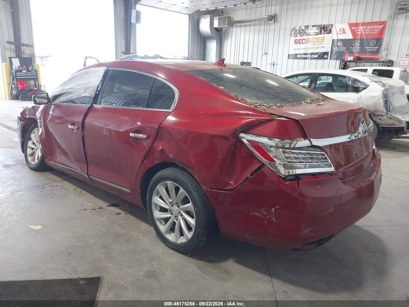 Vin: 1g4gb5g38ef110123, lot: 46675116, buick lacrosse leather group 20143