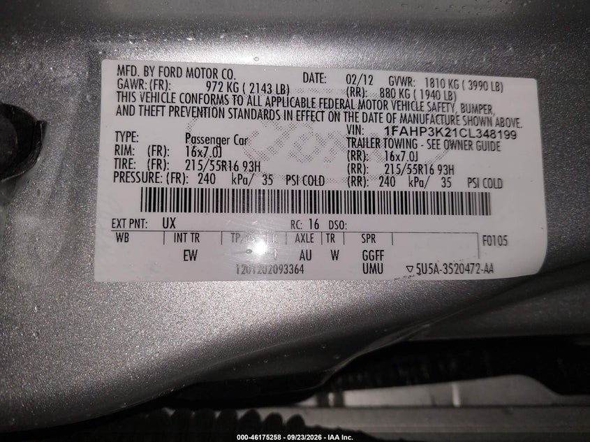 2012 FORD FOCUS SE · Фото 9