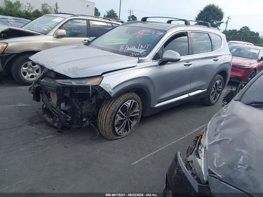 Vin: 5nms3caa4lh188213, lot: 46675201, hyundai santa fe sel 2.0t 20202