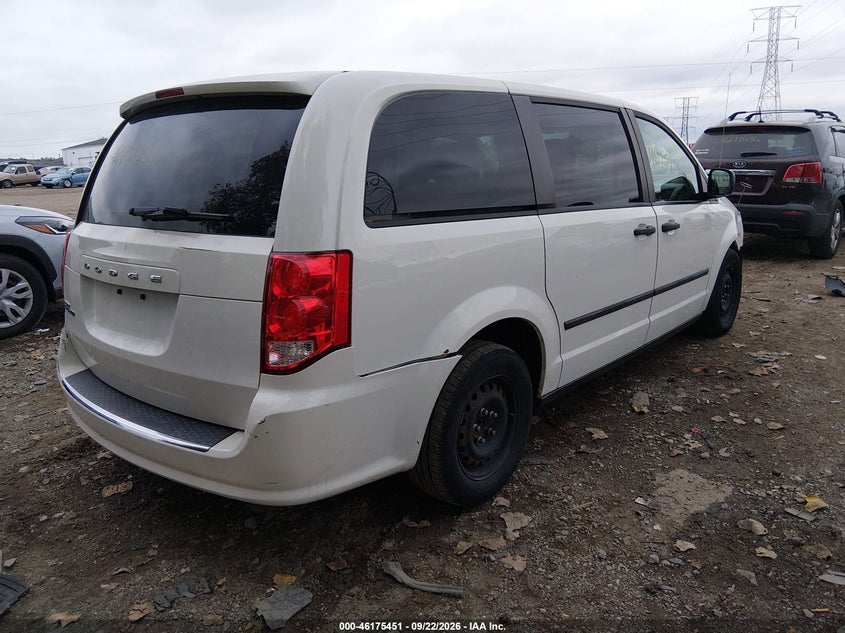 Vin: 2c4rdgbg9cr291980, lot: 46675311, dodge grand caravan se/avp 20124
