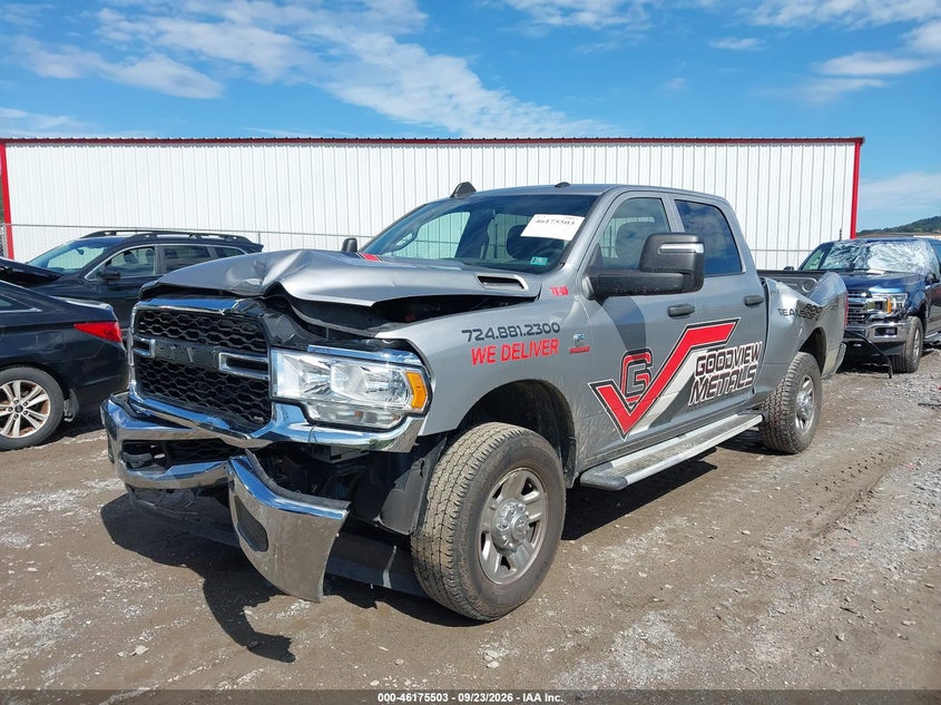 Vin: 3c6ur5cl7pg538699, lot: 46675363, ram 2500 tradesman  4x4 6'4 box 20232