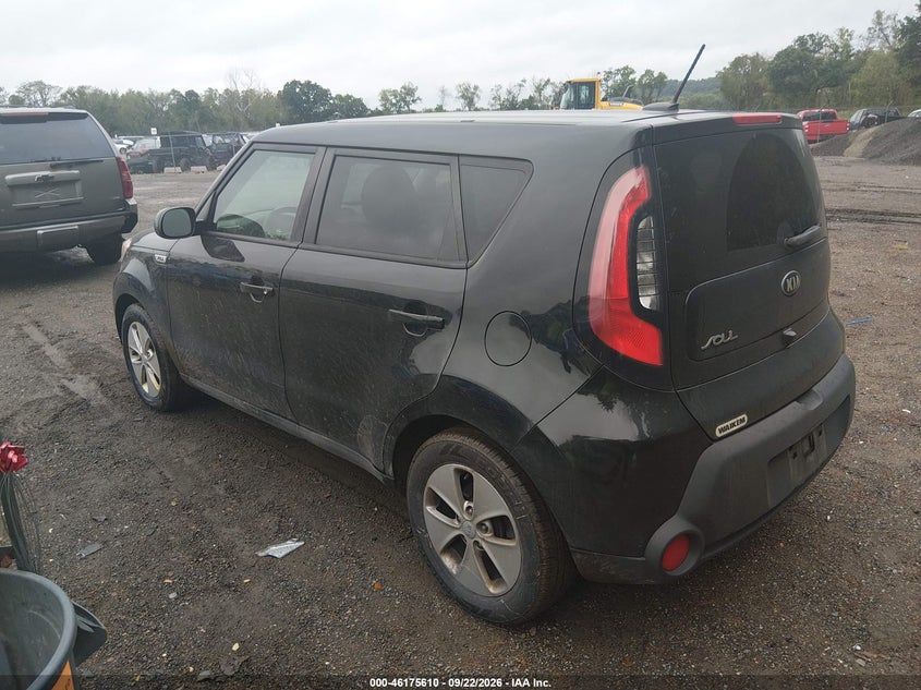 Vin: kndjn2a22g7382289, lot: 46675470, kia soul 20163