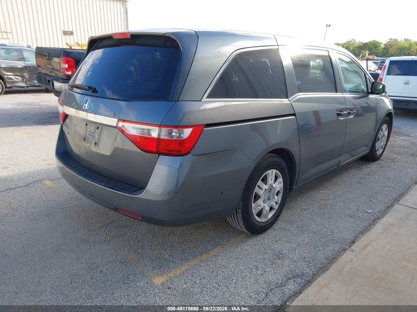 Vin: 5fnrl5h29bb022259, lot: 46675558, honda odyssey lx 20114
