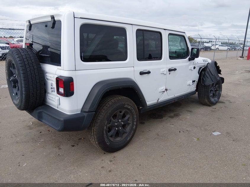 Vin: 1c4hjxdg0nw149318, lot: 46675572, jeep wrangler unlimited willys 4x4 20224