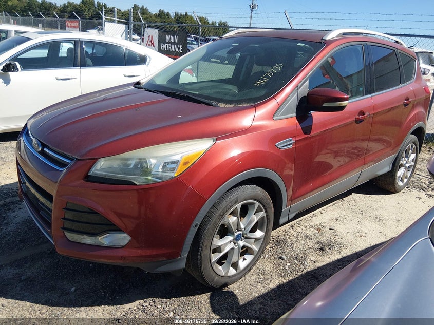 Vin: 1fmcu0jx1eub35884, lot: 46675595, ford escape titanium 20142