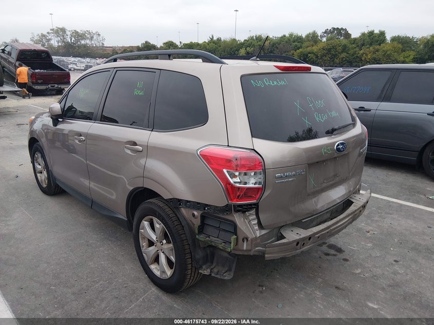 Vin: jf2sjadc3fh811643, lot: 46675603, subaru forester 2.5i premium 20153